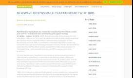 
							         NewWave Renews Multi-Year Contract with IBBS - Momentum Telecom								  
							    