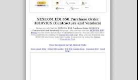 
							         NEXCOM EDI 850 Purchase Order 4010VICS (Contractors and ...								  
							    