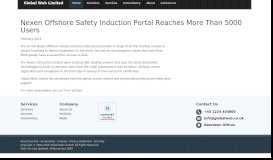 
							         Nexen Offshore Safety Induction Portal Reaches More Than 5000 ...								  
							    