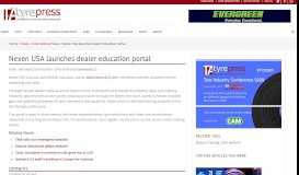
							         Nexen USA launches dealer education portal : Tyrepress								  
							    