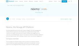 
							         Nexmo, the Vonage API Platform | MuleSoft								  
							    