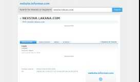 
							         nexstar.lakana.com at Website Informer. Login. Visit Nexstar ...								  
							    