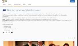 
							         Next Steps at Vanderbilt Ambassadores - Anchor Link								  
							    