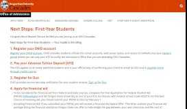 
							         Next Steps: First-Year Students | Oregon State University - Cascades								  
							    