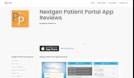 
							         Nextgen Patient Portal App Reviews - User Reviews of Nextgen ...								  
							    