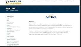 
							         Nextiva | Sandler Partners: Telecom and Cloud Master Agent								  
							    