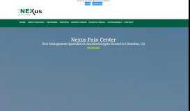 
							         Nexus Pain Center: Pain Management Specialists: Columbus, GA								  
							    
