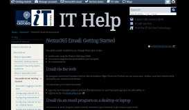 
							         Nexus365 email: Getting started | IT Services Help Site								  
							    