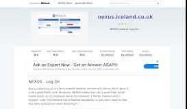
							         Nexus.iceland.co.uk website. NEXUS - Log On.								  
							    