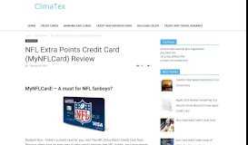 
							         NFL Extra Points Credit Card (MyNFLCard) Review - ClimaTex								  
							    