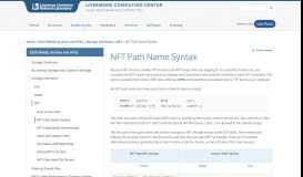 
							         NFT Path Name Syntax | High Performance Computing								  
							    