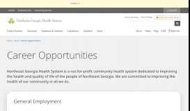 
							         NGHS Career Opportunities - Northeast Georgia Health System								  
							    