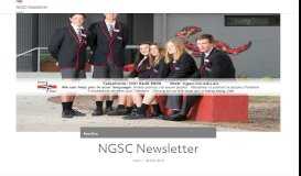 
							         NGSC Newsletter - Issue One								  
							    