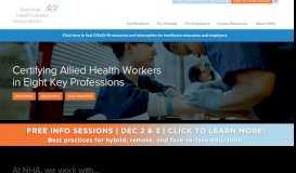 
							         NHA Allied Health Certifications								  
							    