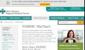 
							         NHRMC MyChart | New Hanover Regional Medical Center ...								  
							    