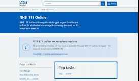 
							         NHS 111 Online - NHS Digital								  
							    