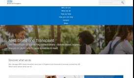 
							         NHS Blood and Transplant: Home								  
							    