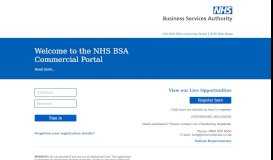 
							         NHS Business Authority Commercial Portal								  
							    