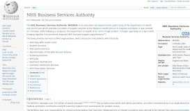 
							         NHS Business Services Authority - Wikipedia								  
							    