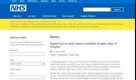 
							         NHS England » Digital tool to help reduce avoidable lengthy stays in ...								  
							    