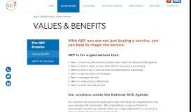 
							         NHS Finance & Procurement System Provider | NEP Benefits								  
							    