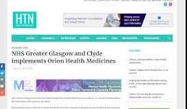 
							         NHS Greater Glasgow and Clyde implements Orion Health Medicines ...								  
							    