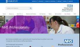 
							         NHS Professionals :: Chesterfield Royal Hospital								  
							    