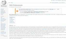 
							         NHS Professionals - Wikipedia								  
							    