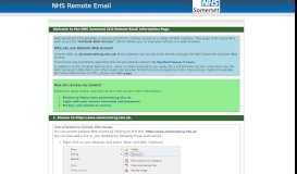 
							         NHS Remote Email - NHS Remote Access								  
							    