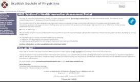
							         NHS Scotland's Health Innovation Assessment Portal								  
							    