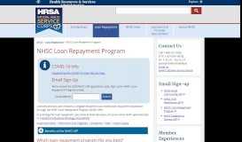 
							         NHSC Loan Repayment Program | NHSC								  
							    