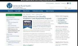 
							         NHSC Substance Use Disorder Workforce Loan Repayment Program								  
							    