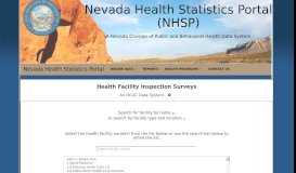 
							         NHSP - Nevada Health Statistics Portal								  
							    