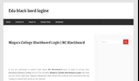 
							         Niagara College Blackboard Login | NC Blackboard Learn								  
							    