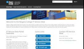 
							         Niagara College Home Page - TeamDynamix								  
							    