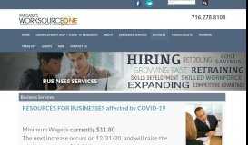 
							         Niagara County Employment and Training - Worksource One > Business								  
							    