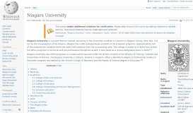 
							         Niagara University - Wikipedia								  
							    