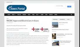 
							         NICEIC Approved Electricians In Essex - Essex Portal								  
							    