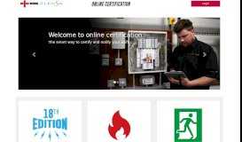 
							         NICEIC Online Certification								  
							    