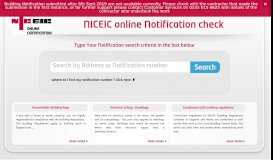 
							         NICEIC Online Certification: Notification Check								  
							    