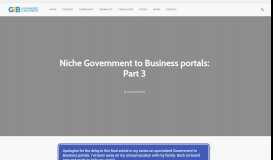 
							         Niche Government to Business portals: Part 3 | G2B								  
							    