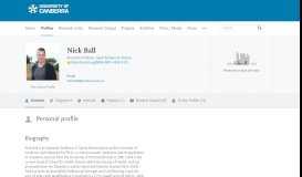 
							         Nick BALL — University of Canberra Research Portal								  
							    