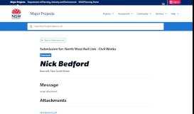 
							         Nick Bedford | Major Projects - Department of ... - NSW Planning Portal								  
							    