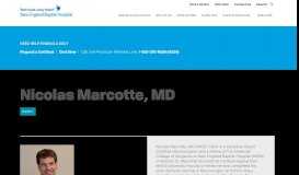 
							         Nicolas Marcotte – New England Baptist Hospital								  
							    