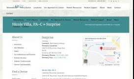 
							         Nicole Villa, PA-C » Surprise - Your Valley Cancer Specialists								  
							    