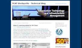 
							         Nida E-Learning added to IM Class | TCAT Shelbyville - Technical Blog								  
							    