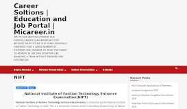 
							         NIFT - Career Soltions | Education and Job Portal | Micareer.in ...								  
							    