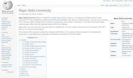 
							         Niger Delta University - Wikipedia								  
							    