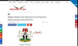 
							         Niger State Civil Service Commission Recruitment 2018/2019 ...								  
							    