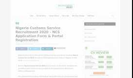 
							         Nigeria Customs Service Recruitment 2019 (NCS) Portal Registration ...								  
							    